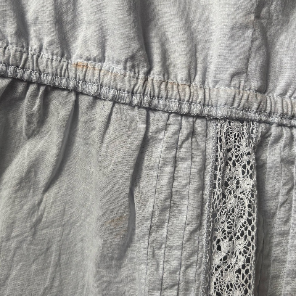 Light Blue Women's Ruffle Tank Top - Picture 5 of 6